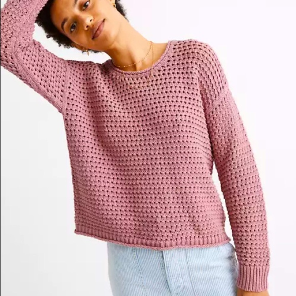Madewell Open-Stitch Austen Pullover Sweater